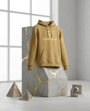 Sweat à Capuche LAROULAND Beige Premium – Hoodie Unisexe Confort & Style Minimaliste