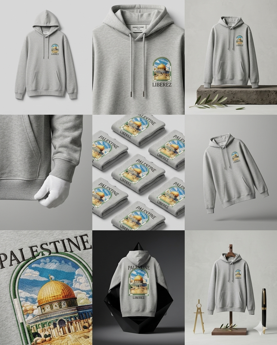 Hoodie Palestine Streetwear Unisexe – Sweat à Capuche LAROULAND