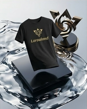 T-shirt Noir LAROULAND Premium – Tee-shirt Unisexe Minimaliste & Streetwear