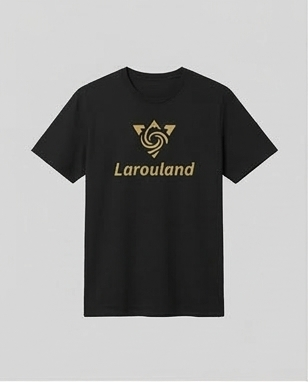 T-shirt Noir LAROULAND Premium – Tee-shirt Unisexe Minimaliste & Streetwear