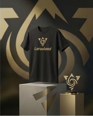 T-shirt Noir LAROULAND Premium – Tee-shirt Unisexe Minimaliste & Streetwear