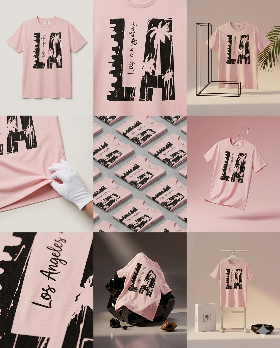 T-shirt LA Palm Streetwear Unisexe en Coton – LAROULAND