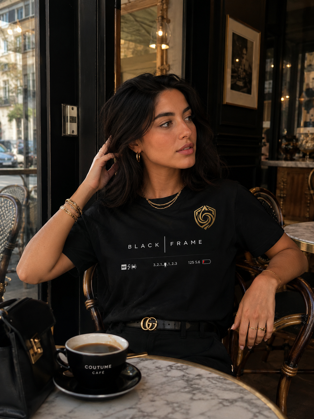 BLACK FRAME™    T-Shirt Streetwear Noir