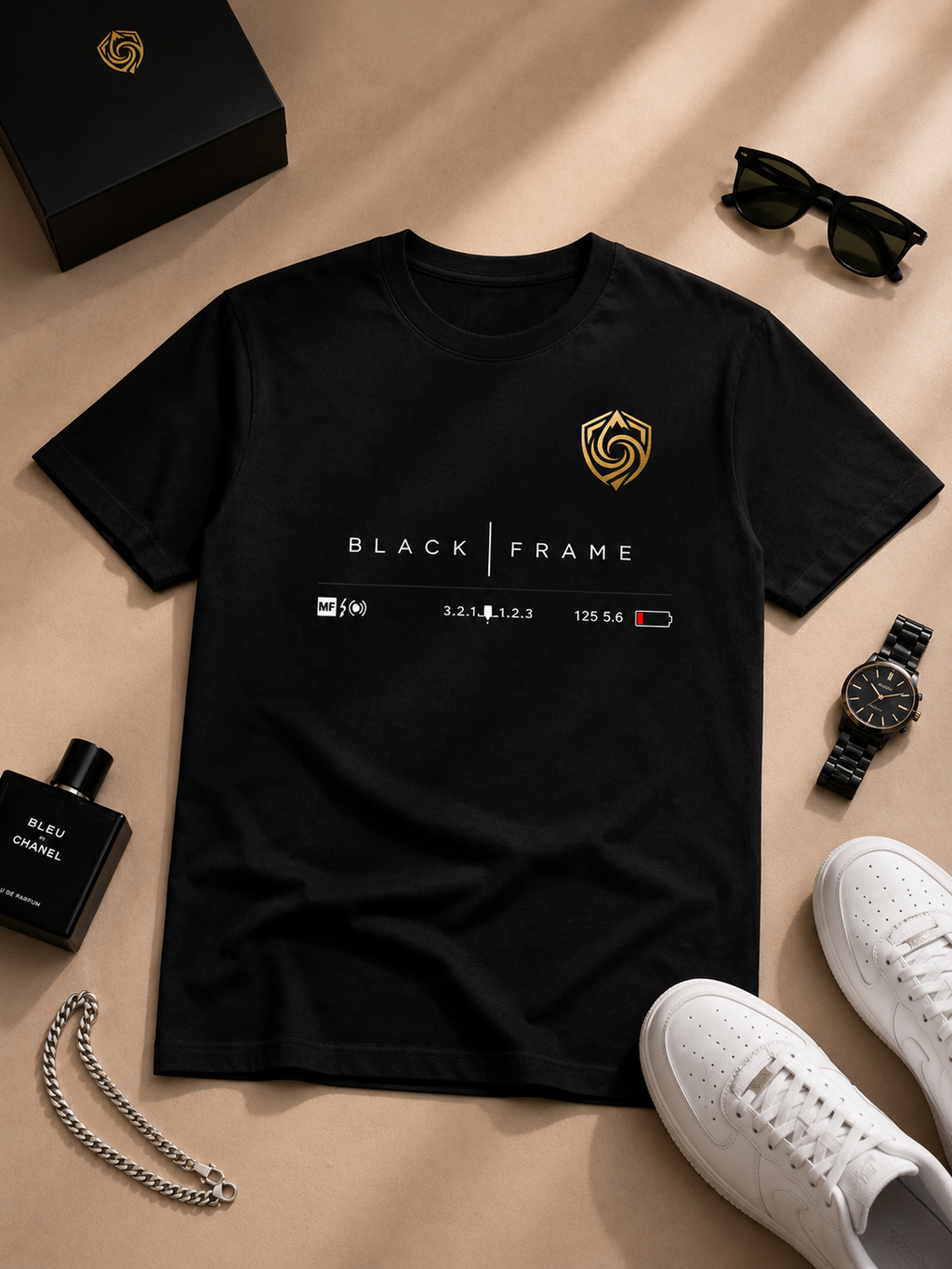 BLACK FRAME™    T-Shirt Streetwear Noir
