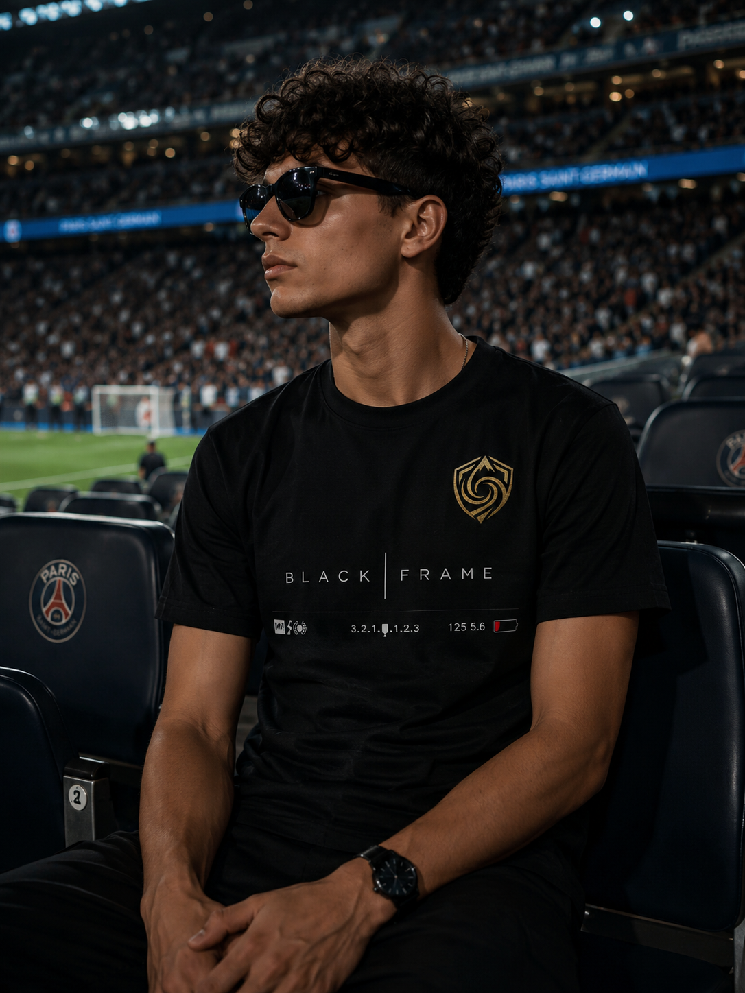 BLACK FRAME™    T-Shirt Streetwear Noir