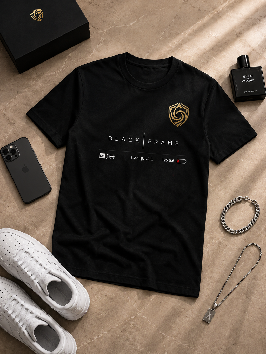 BLACK FRAME™    T-Shirt Streetwear Noir