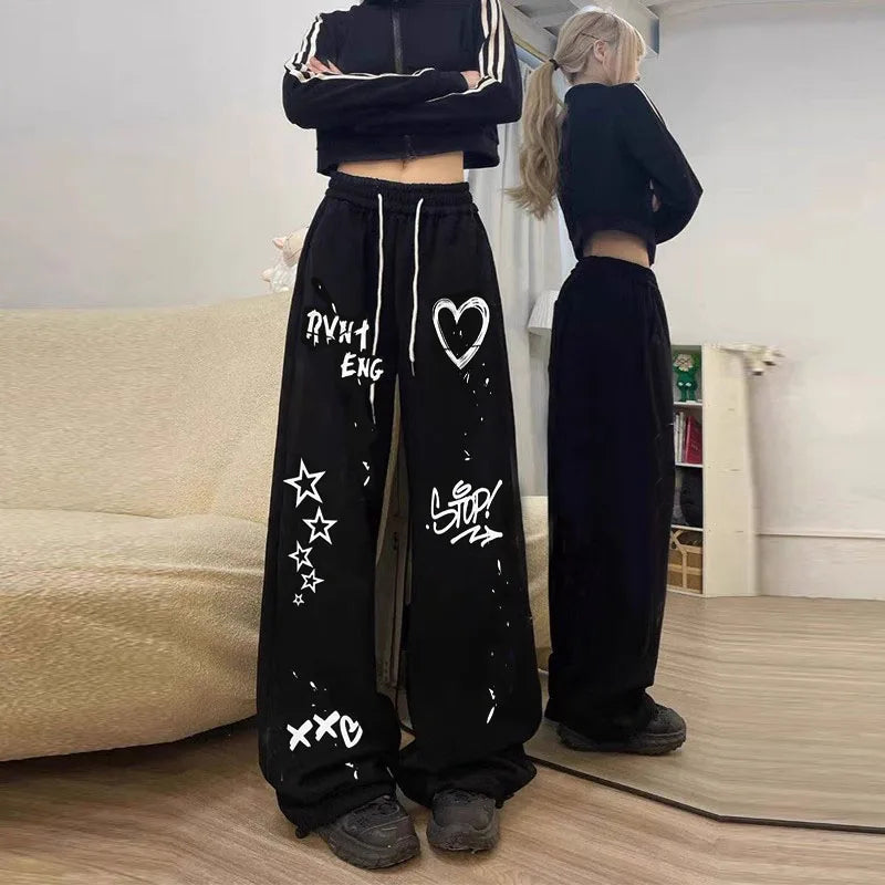 Pantalon Cargo Unisexe Graffiti Rétro - Style Hip Hop Streetwear