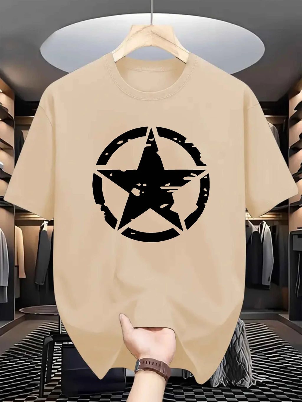 T-Shirt Homme Star Street – Coton 100 % & Style Urbain