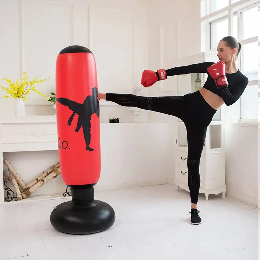 AirBox Pro™ – Sac de Frappe Gonflable 160 cm | Entraînement à Domicile, Boxe, Fitness, Perte de Poids