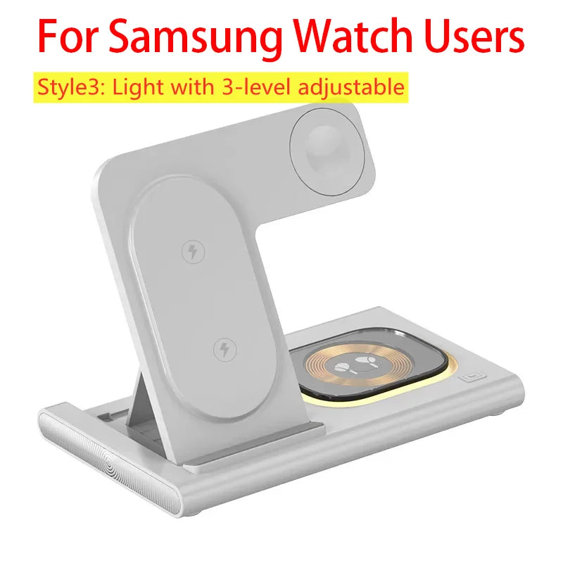 Chargeur Sans Fil 3-en-1 Pliable 200W pour iPhone & Apple Watch