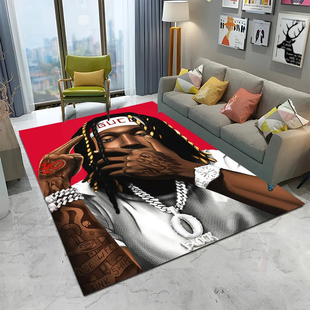 Tapis Hip Hop Rapper Étoile - Décor Chambre Salon