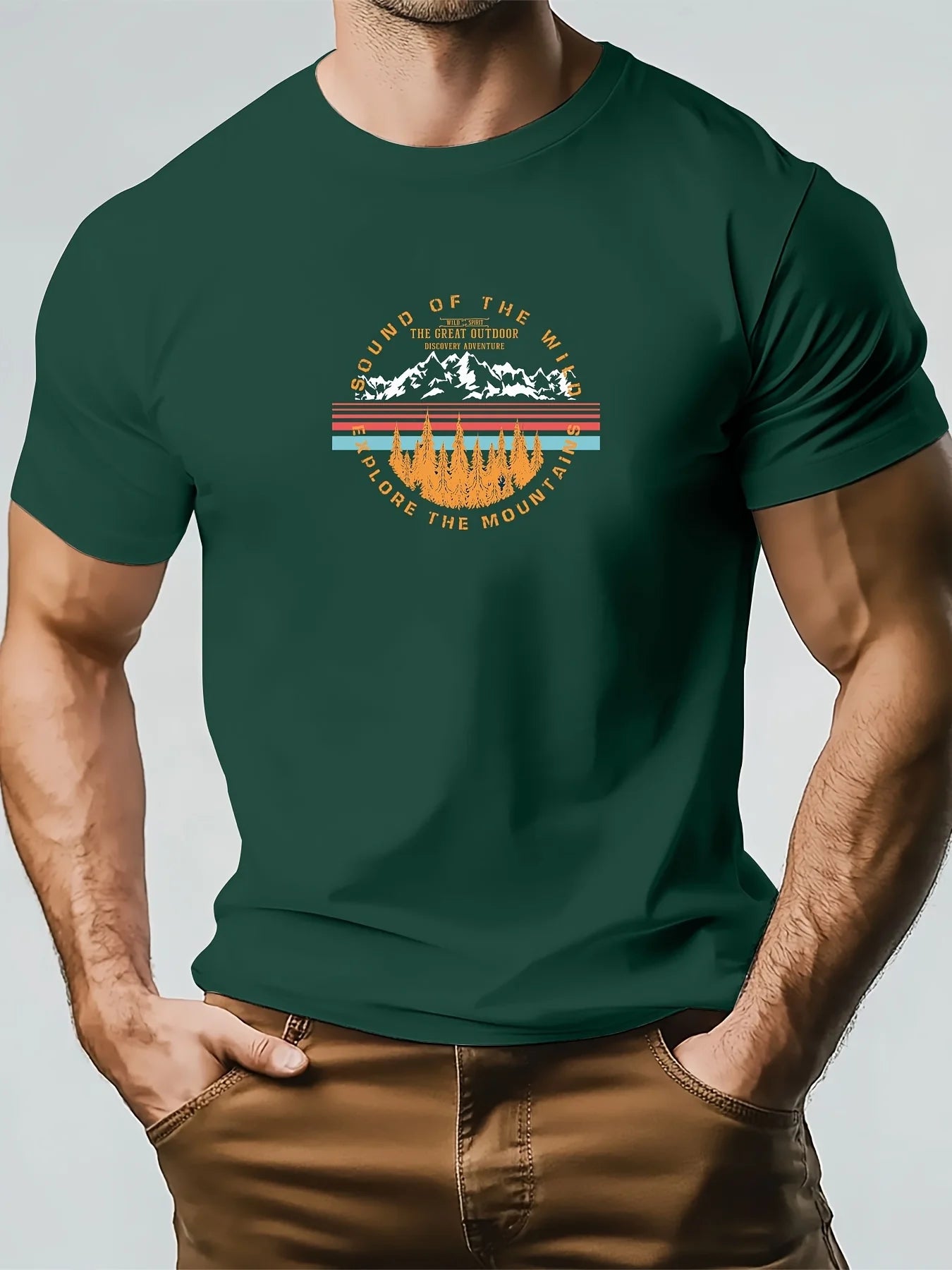 T-Shirt Homme Nature – Coton 100 % & Design Montagne