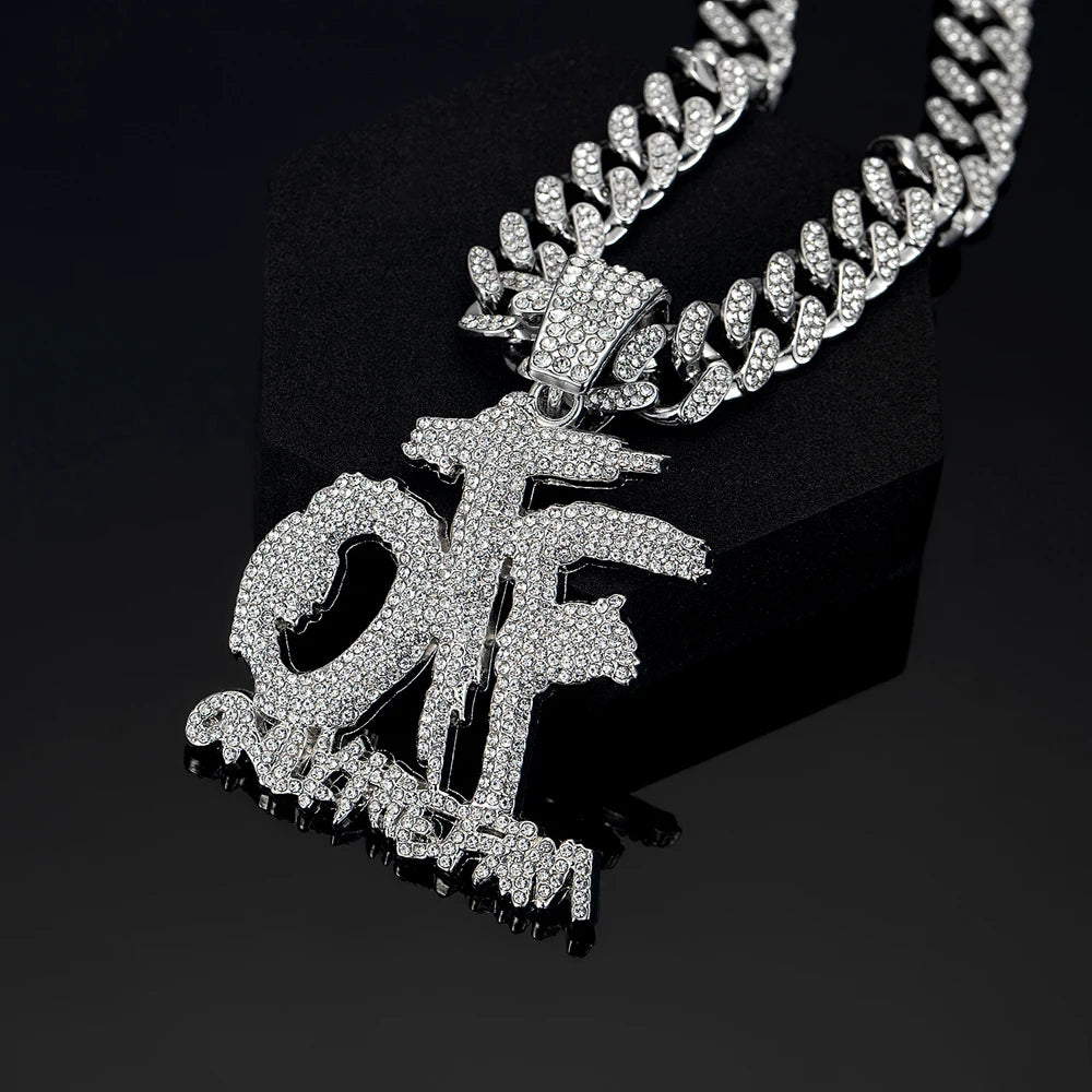 Collier OTF Lettres - Pendentif Chaîne Cubaine Hip Hop