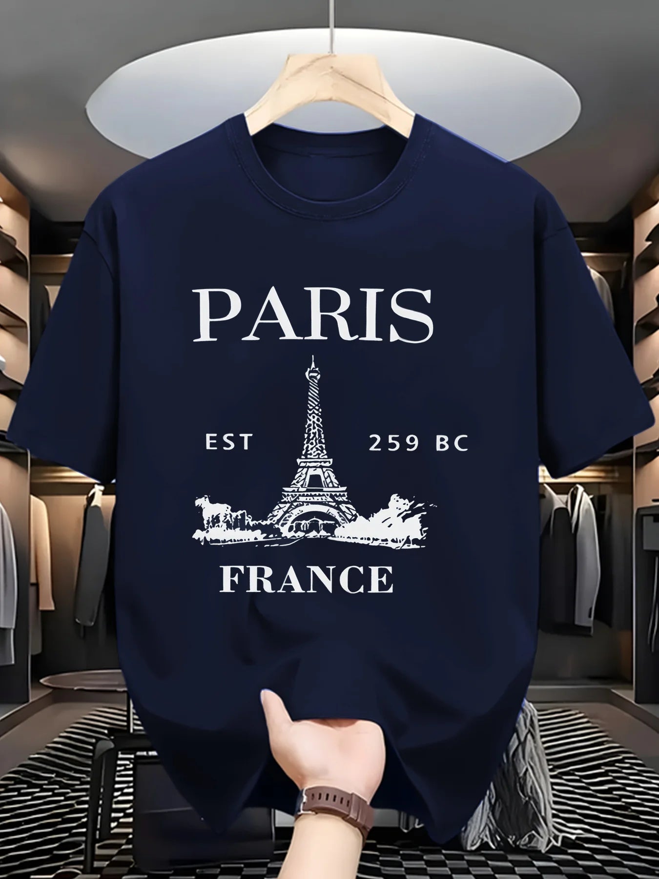 T-Shirt Homme Paris Eiffel – 100 % Coton & Style Urbain