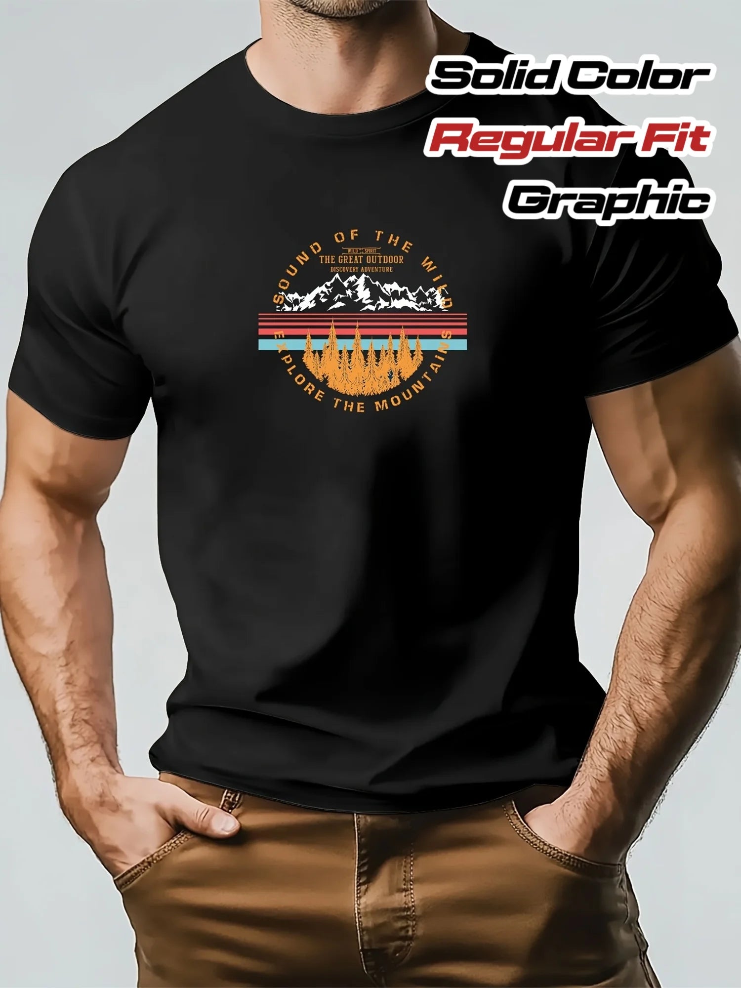 T-Shirt Homme Nature – Coton 100 % & Design Montagne