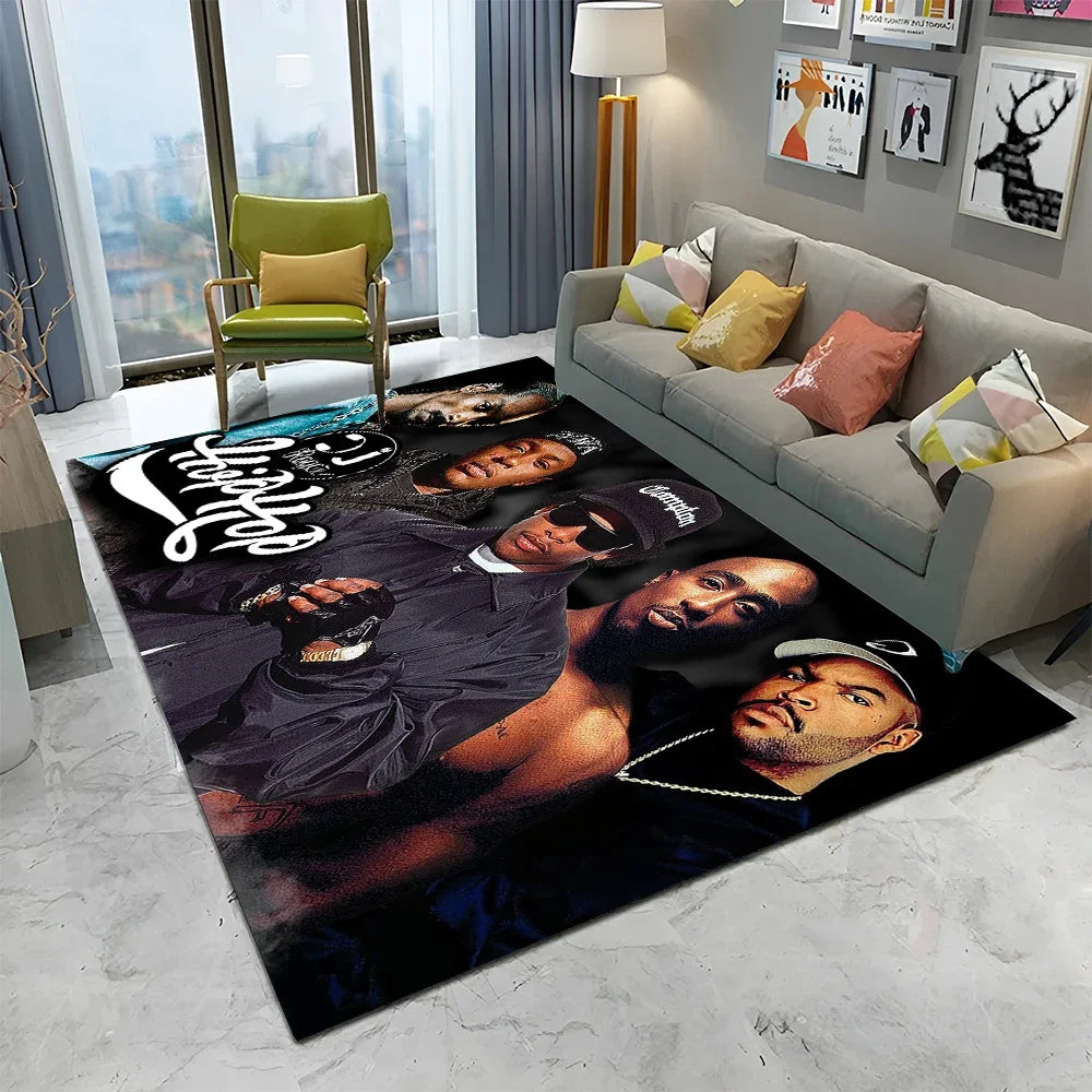 Tapis Hip Hop Rapper Étoile - Décor Chambre Salon