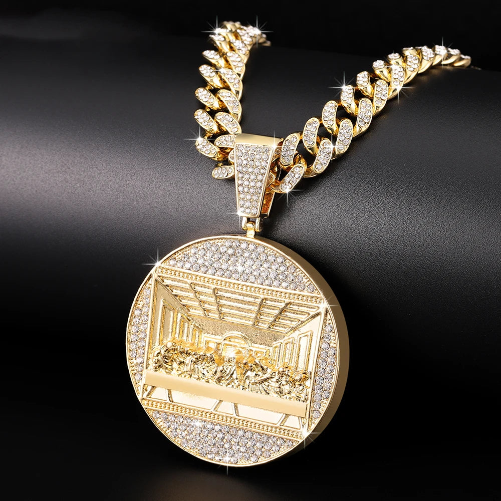 Pendentif Last Supper Iced Out - Chaîne Hip Hop Cubaine