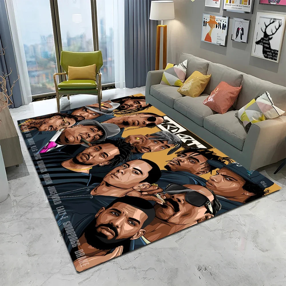 Tapis Hip Hop Rapper Étoile - Décor Chambre Salon