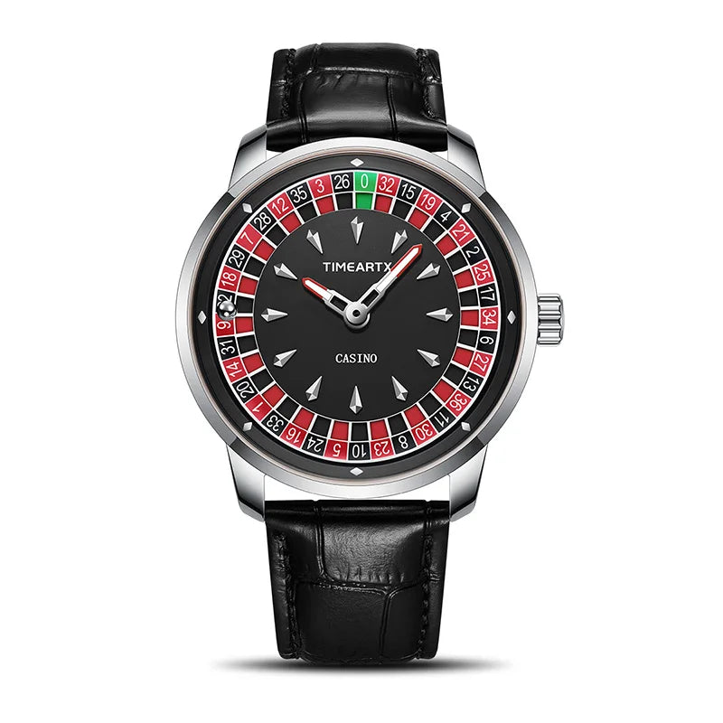 Rouletto™ Prestige  Montre Homme Quartz Design Casino en Acier