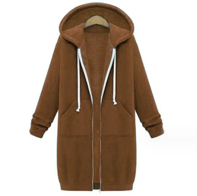 Sweatshirt à Capuche Femme Mi-Long