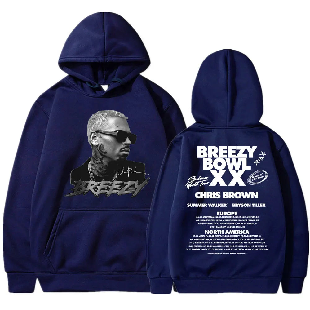 Hoodie Oversize Concert 2025 – Sweat à Capuche Hip Hop Streetwear Unisexe