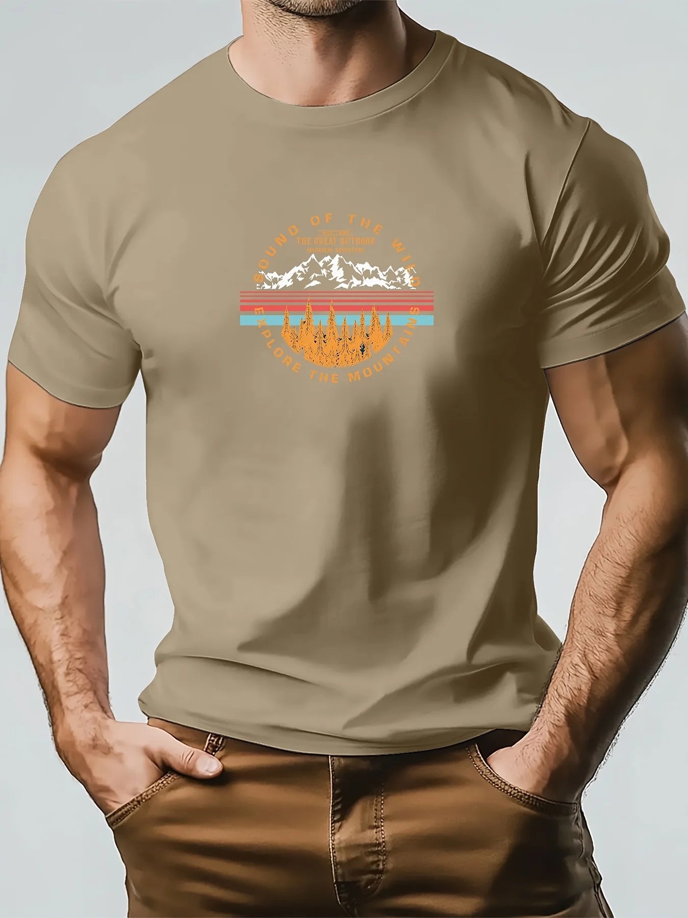 T-Shirt Homme Nature – Coton 100 % & Design Montagne