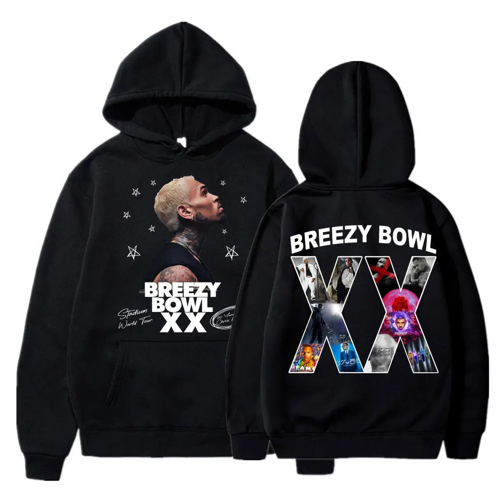 Hoodie Oversize Concert 2025 – Sweat à Capuche Hip Hop Streetwear Unisexe