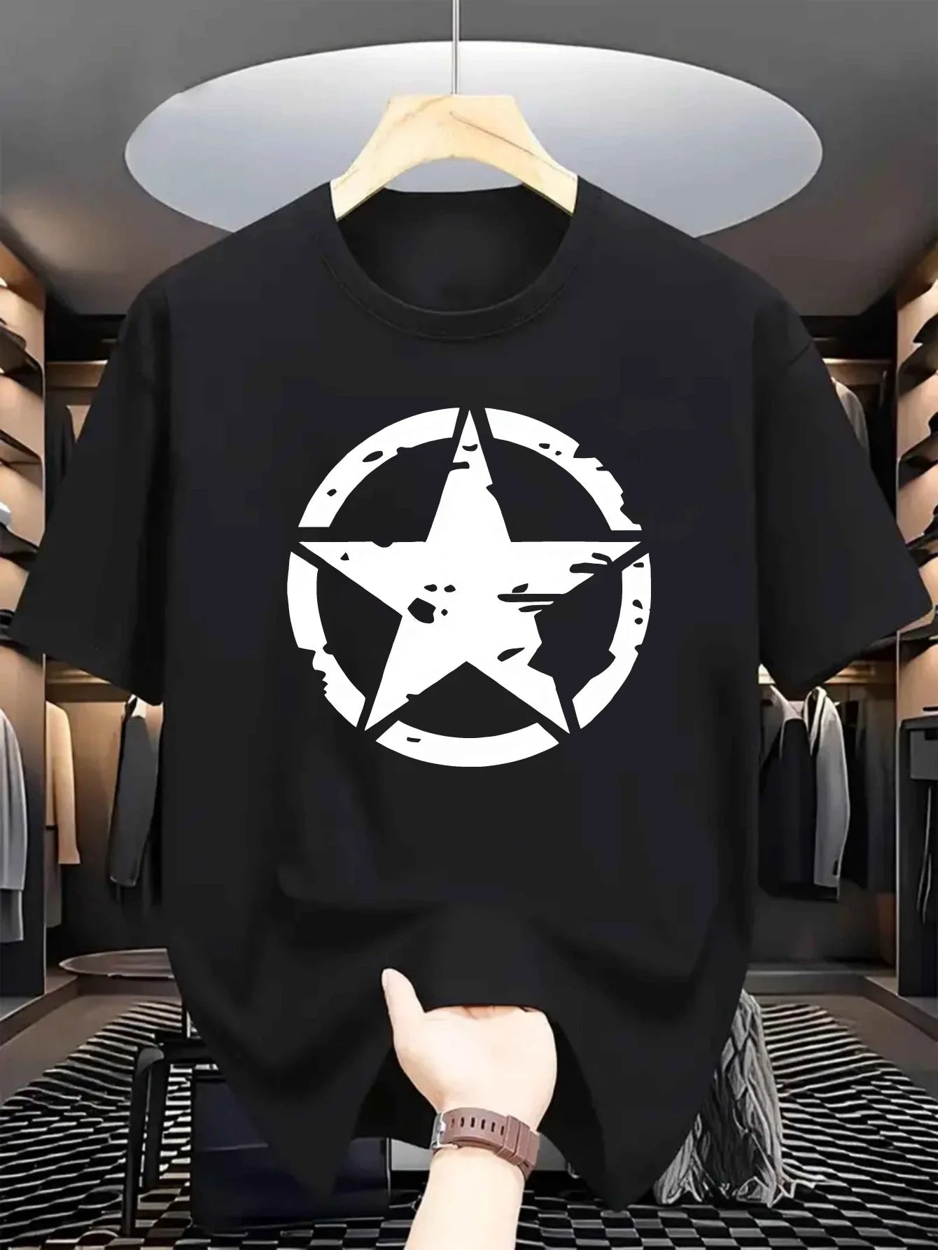 T-Shirt Homme Star Street – Coton 100 % & Style Urbain