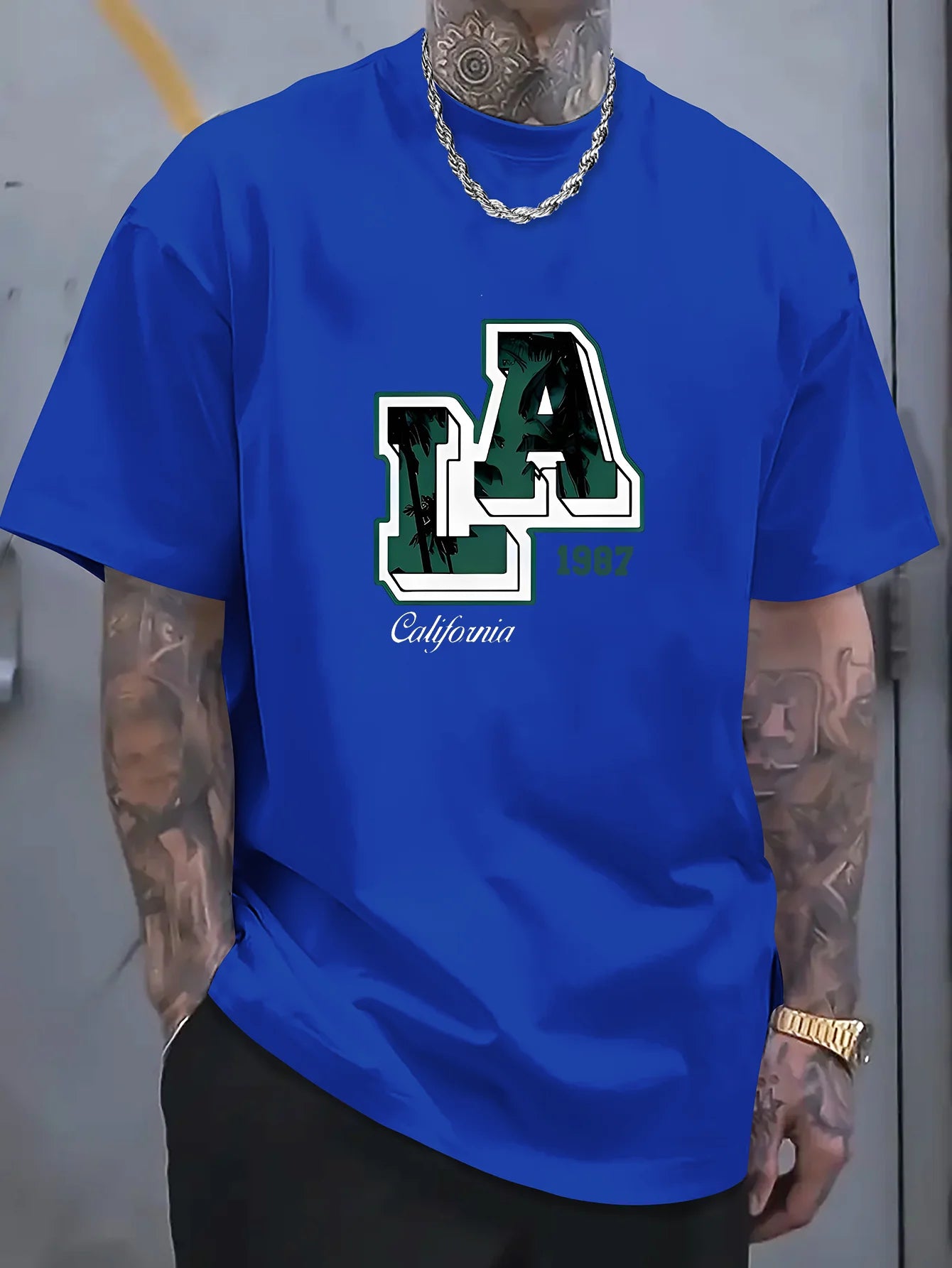 T-Shirt Homme Los Angeles – Style Urbain Décontracté