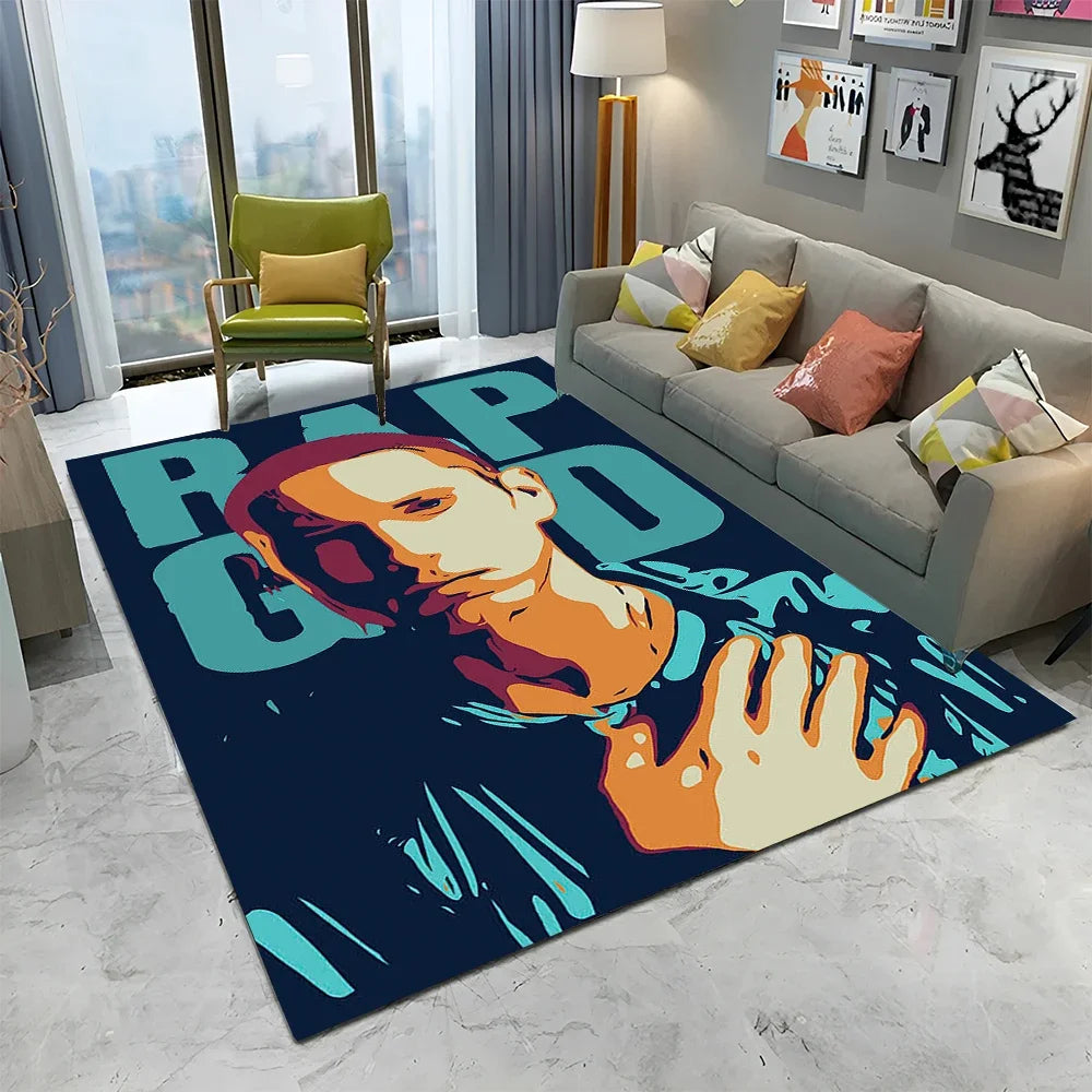 Tapis Hip Hop Rapper Étoile - Décor Chambre Salon
