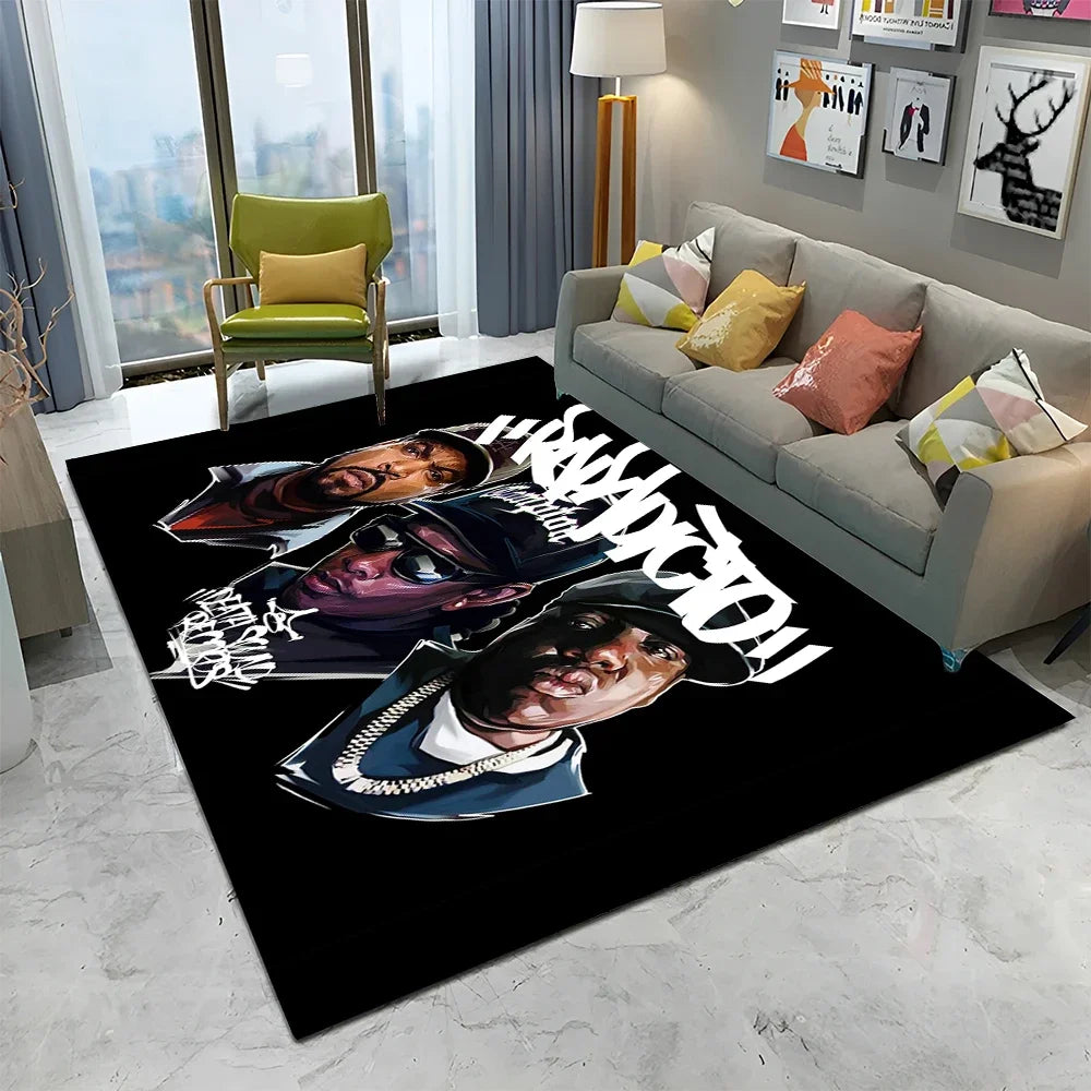 Tapis Hip Hop Rapper Étoile - Décor Chambre Salon