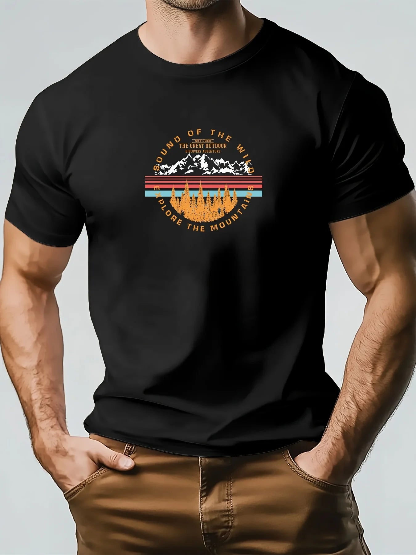 T-Shirt Homme Nature – Coton 100 % & Design Montagne