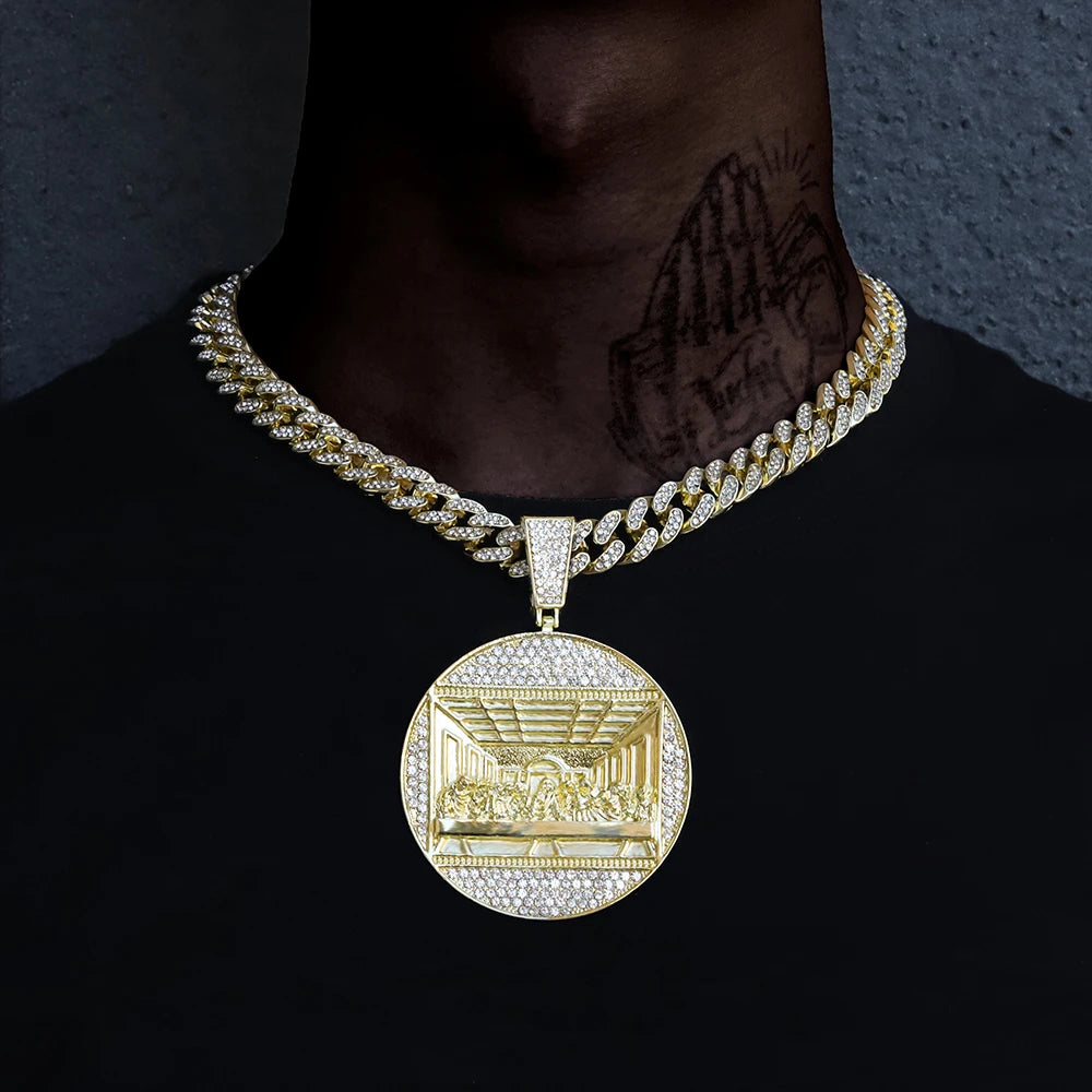 Pendentif Last Supper Iced Out - Chaîne Hip Hop Cubaine
