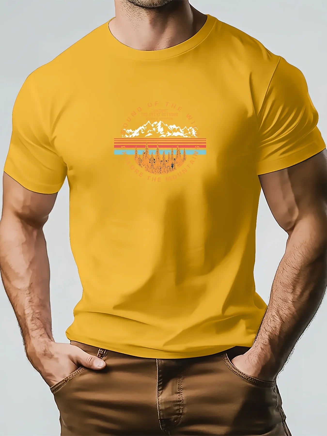 T-Shirt Homme Nature – Coton 100 % & Design Montagne