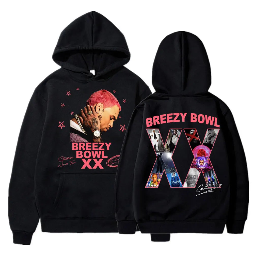 Hoodie Oversize Concert 2025 – Sweat à Capuche Hip Hop Streetwear Unisexe