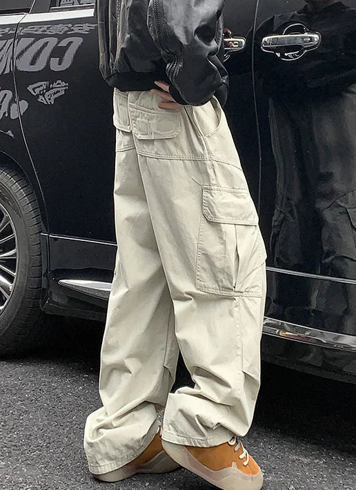 Pantalon Cargo Homme Grandes Poches - Style Japonais Y2K Harajuku