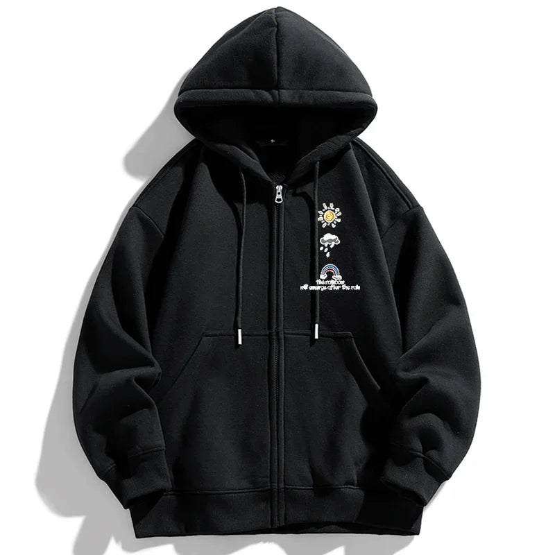 Blouson Oversize Homme - Hoodie Zippé Grande Taille