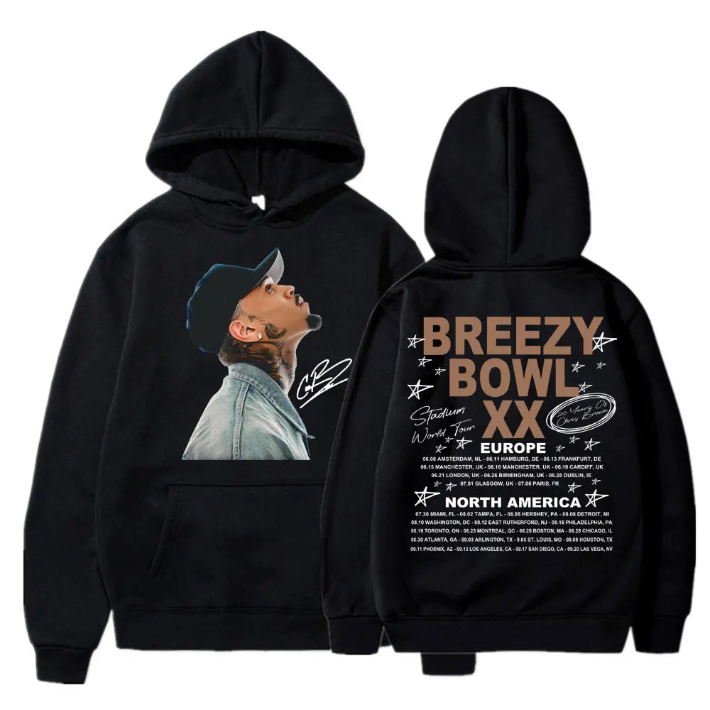 Hoodie Oversize Concert 2025 – Sweat à Capuche Hip Hop Streetwear Unisexe