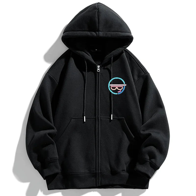 Blouson Oversize Homme - Hoodie Zippé Grande Taille