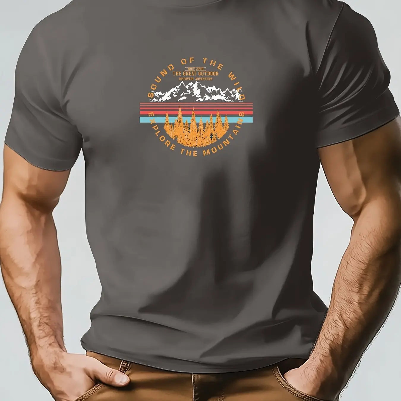 T-Shirt Homme Nature – Coton 100 % & Design Montagne