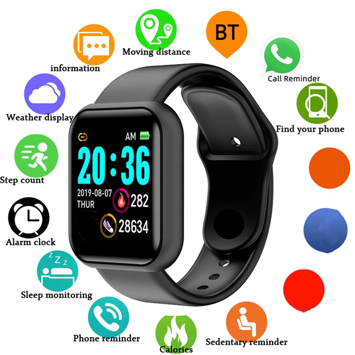 SmartPulse™ – Montre Connectée Homme & Femme | Fitness, Messages & Santé Android/iOS