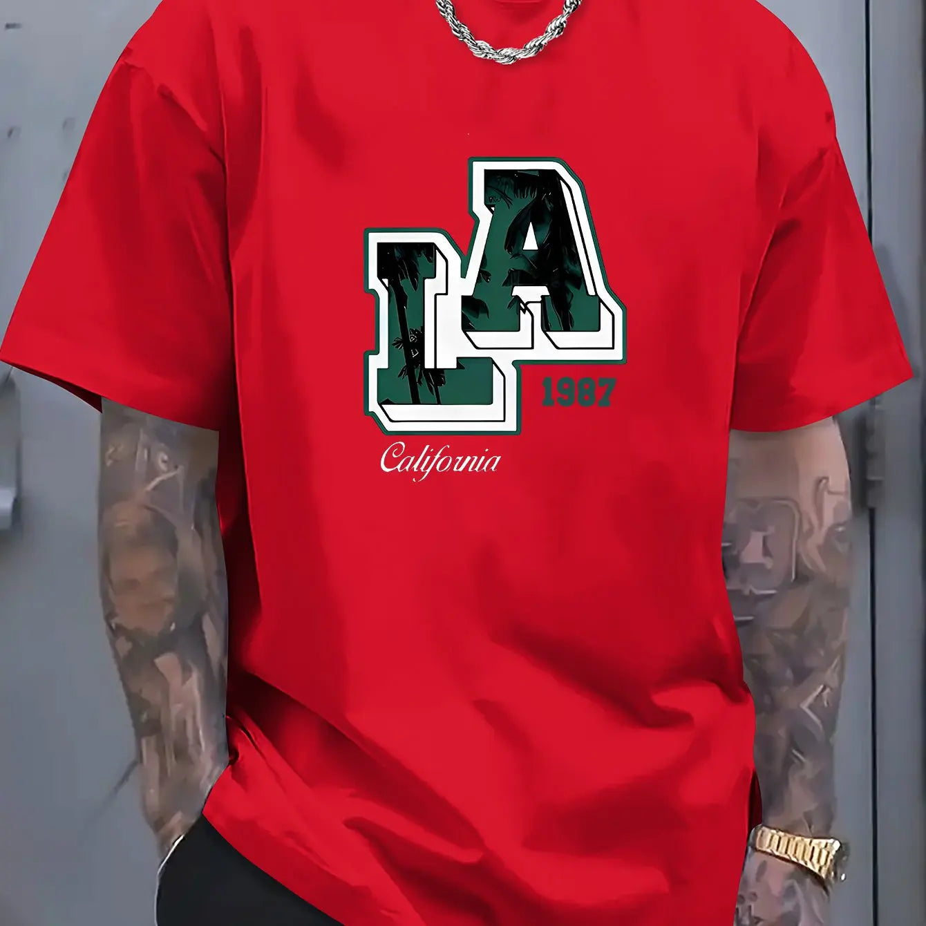 T-Shirt Homme Los Angeles – Style Urbain Décontracté