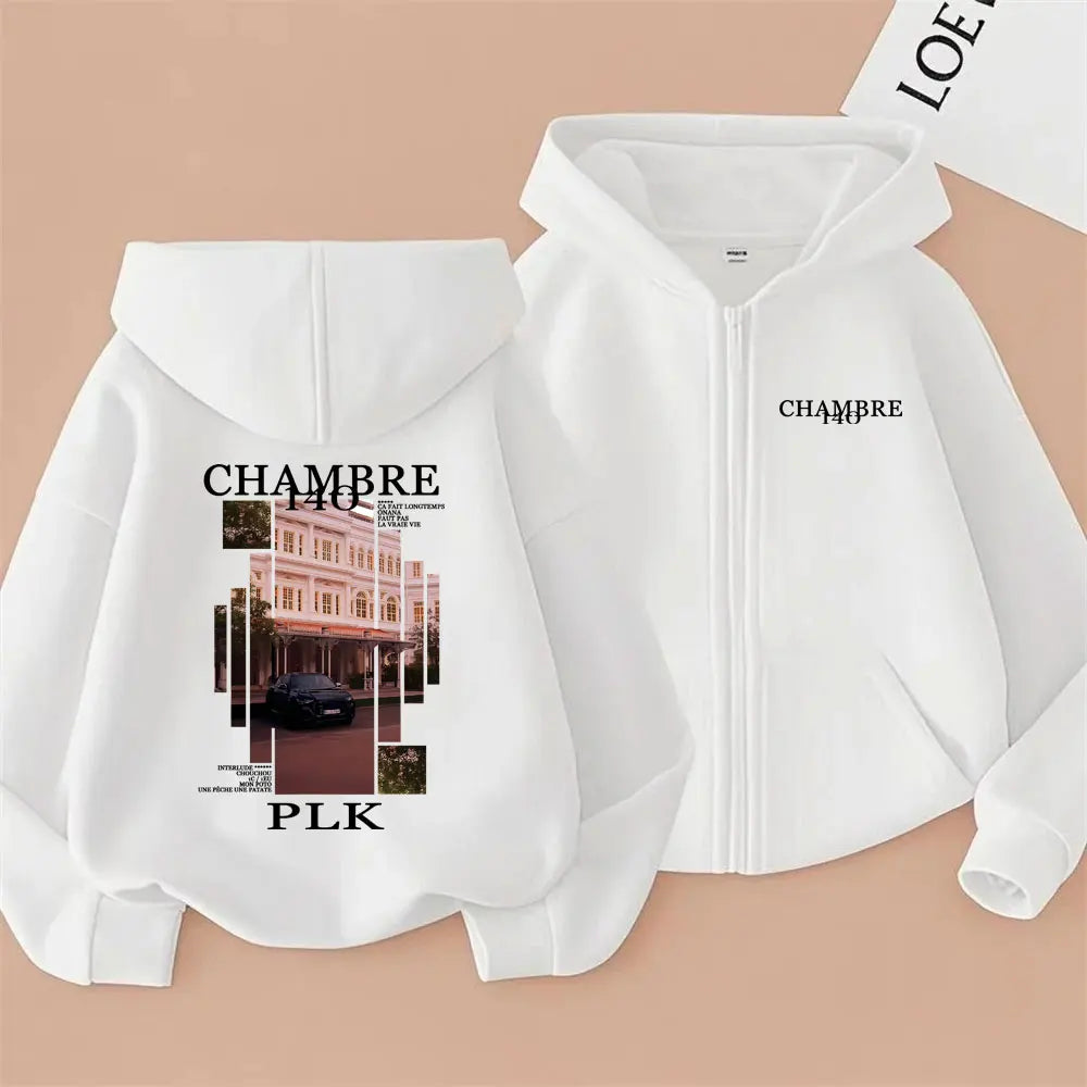 Hoodie Zippé Streetwear Oversize – Veste à Capuche Hip Hop Unisexe