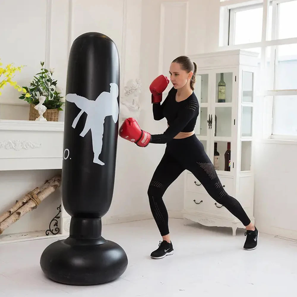 AirBox Pro™ – Sac de Frappe Gonflable 160 cm | Entraînement à Domicile, Boxe, Fitness, Perte de Poids