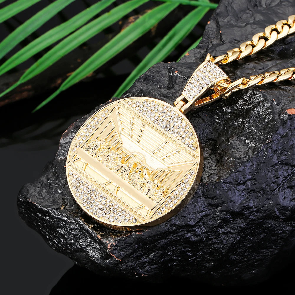 Pendentif Last Supper Iced Out - Chaîne Hip Hop Cubaine