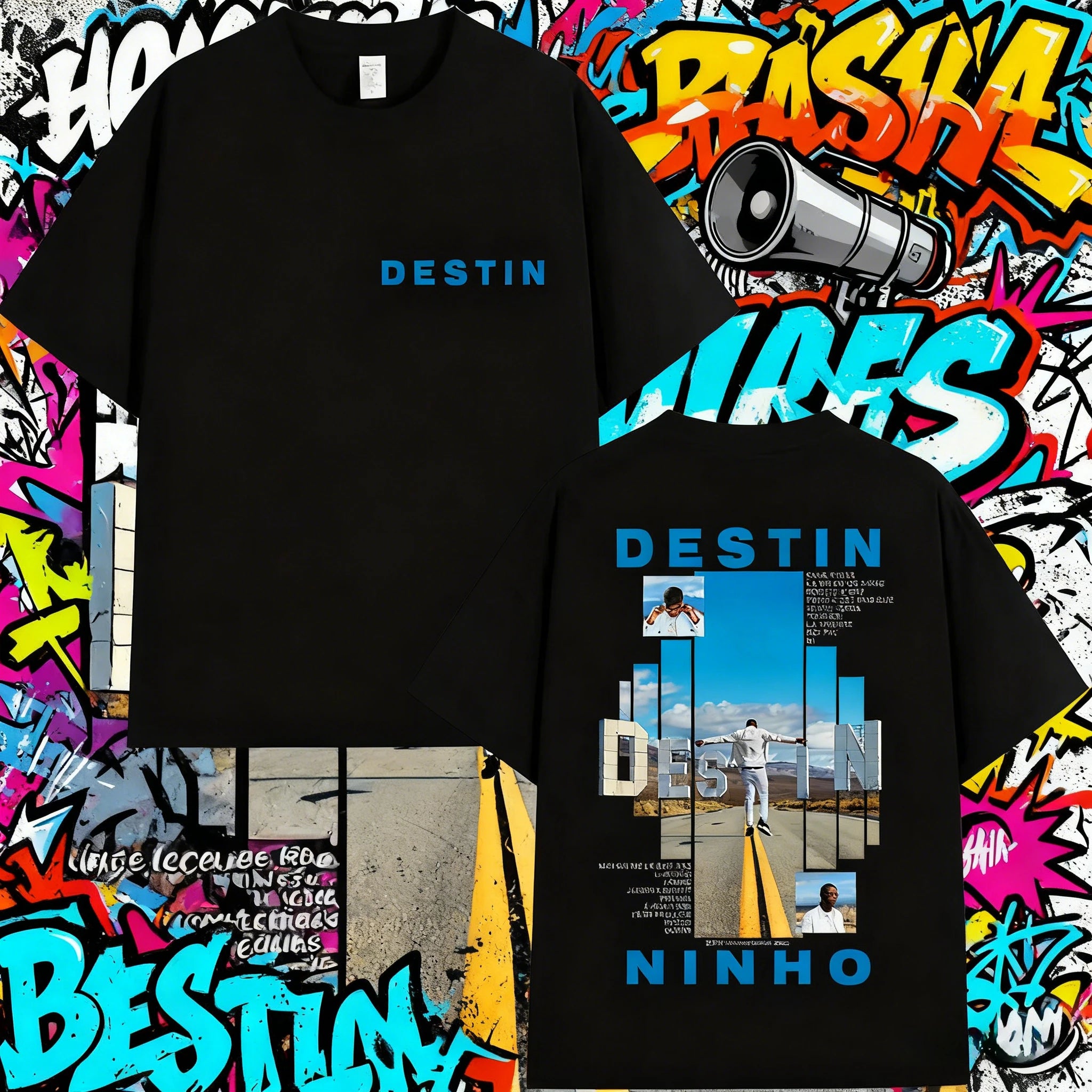 T‑shirt Rap Français Oversize – Streetwear Graphique 100 % Coton