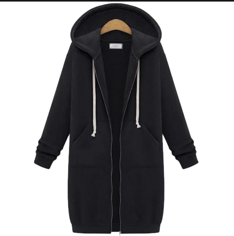 Sweatshirt à Capuche Femme Mi-Long