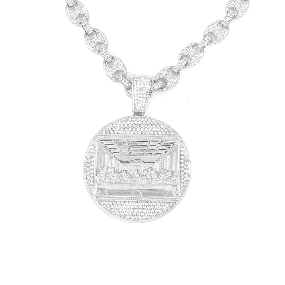 Pendentif Last Supper Iced Out - Chaîne Hip Hop Cubaine