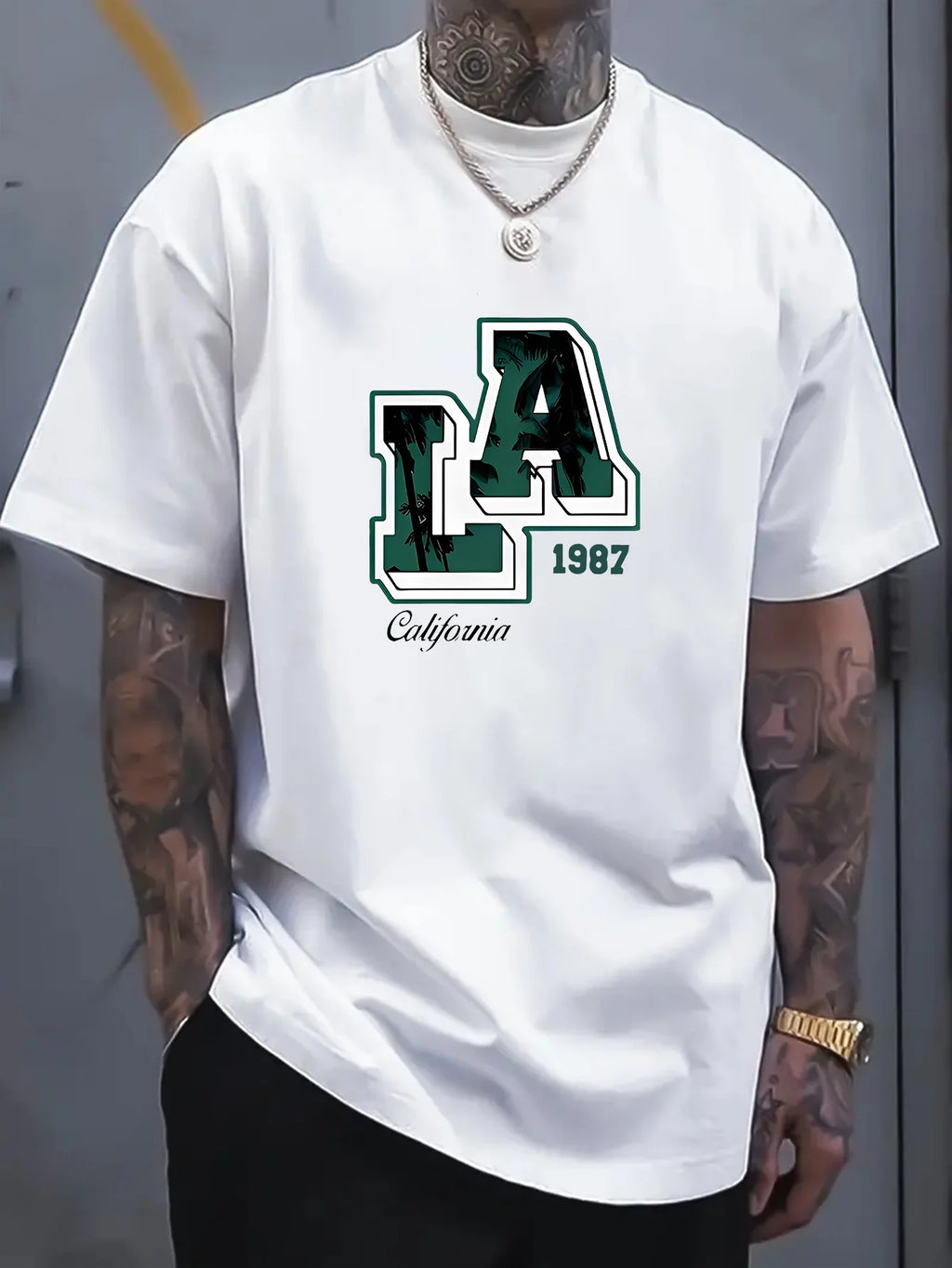 T-Shirt Homme Los Angeles – Style Urbain Décontracté