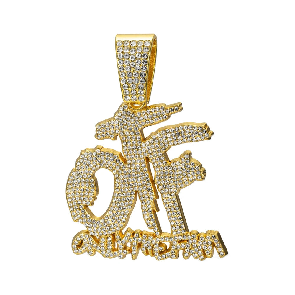 Collier OTF Lettres - Pendentif Chaîne Cubaine Hip Hop